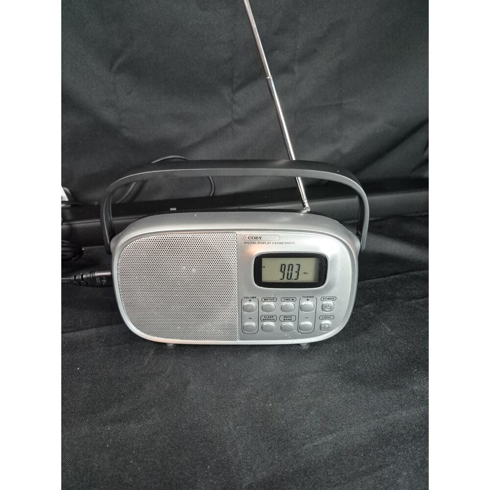 COBY AM/FM Stereo Multi-Band Radio Alarm Clock Works Perfect, Cr-202
